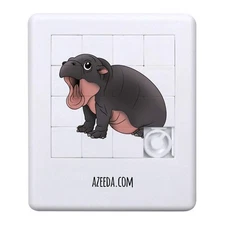 'Roaring Baby Pygmy Hippo' Sliding Puzzle (PZ00033445)