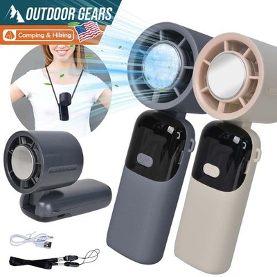 Portable Handheld Fan with Ice Cooling 4000mAh Rechargeable for Indoor Outdoor