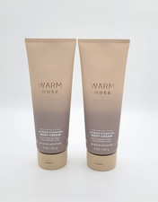 Bath  Body Works Warm Musk Ultimate Hydration Body Cream 8 oz Set of 2