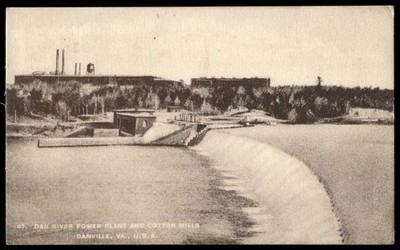 Vintage Postcard Dan River Powerplant Danville Virginia 