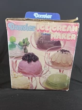 Donvier Ice Cream Maker Chillfast Model VTG Original Box Manual FAST SHIPPING