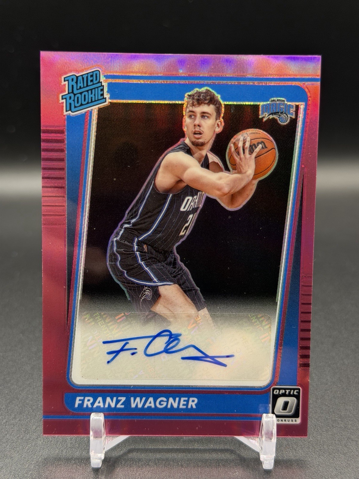 2021-22 Donruss Optic Rated Rookie Signatures Pink Franz Wagner RC AUTO 13/25