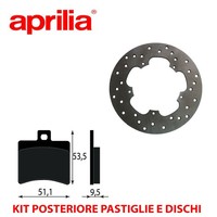 Satz Bremsscheiben UND BelÄGe Hinten Aprilia Scarabeo 500 Class 2010
