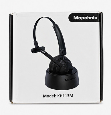 Mopchnic KH113M Mono Bluetooth Headset Over-Ear Boom Mic Noise Cancel Black
