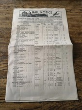 Interstate And Overseas Steamer Mails Timetable Sydney 1955 Australia Post