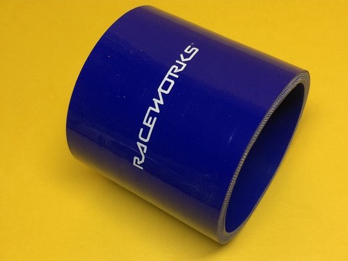 Raceworks SHS-400BE 4.0" 102 mm x 90 mm long Straight Silicon Blue 2 Yr Wty - Foto 1 di 2