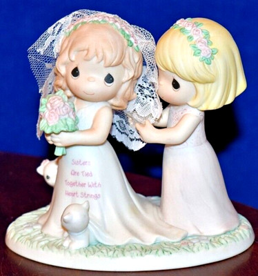 Precious Moments SISTERS ARE TIED TOGETHER WITH HEART STRINGS 2008
