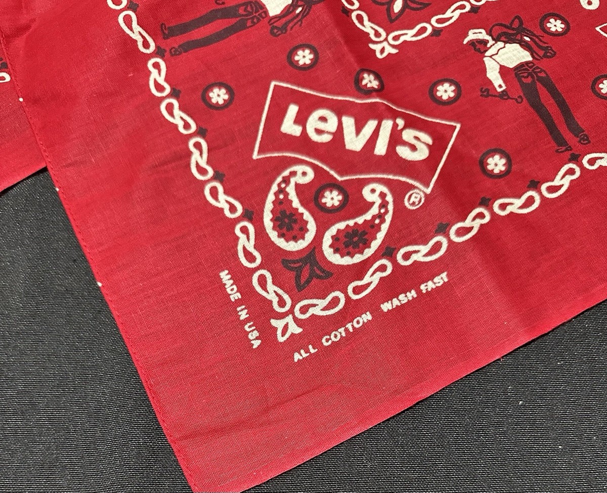 Vintage Levi's Bandana/Handkerchief - Made In USA - New Old Stock