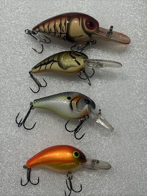 Lot Of 4 Crank Bait Fishing Lures Divers SPRO-Storm-Berkeley-Near Perfect