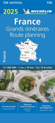 Frankreich Routenplanung 2025 - Michelin Landeskarte 726 von Michelin Faltbuch
