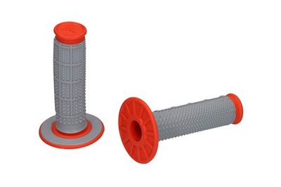 RENTHAL MX Dual Compound Half Waffle Tapered Grips Griffe grau/orange