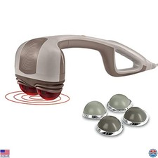 Homedics Heated Percussion Massager | Adjustable Intensity, Dual Pivot Heads,