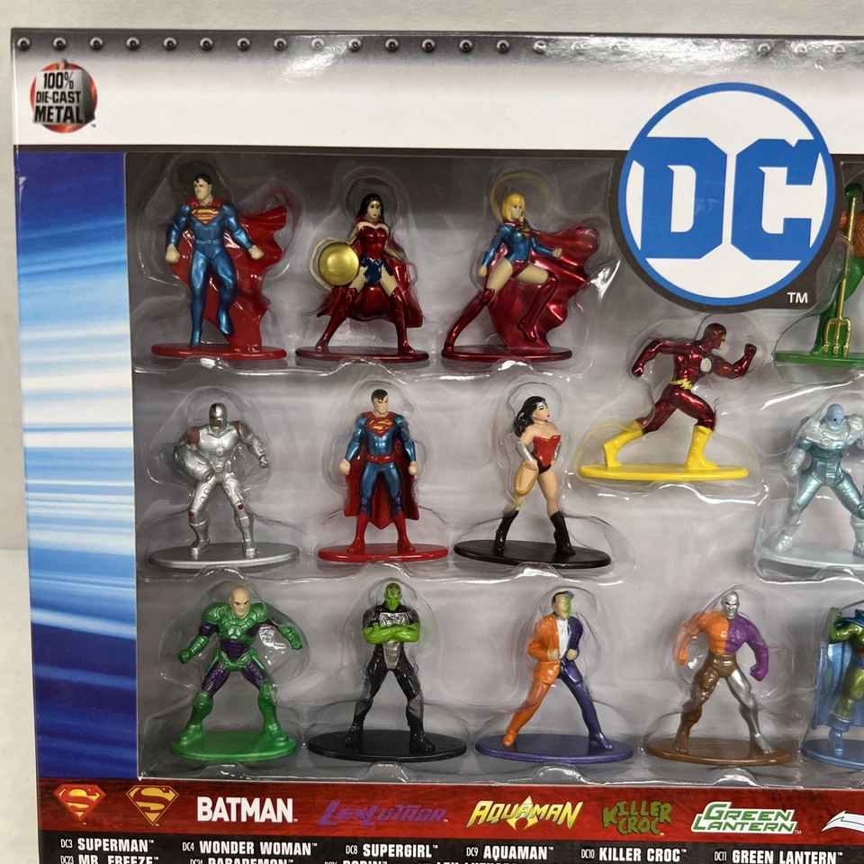 Jada * DC Comics 20-Piece Set Wave 1 * Nano Metalfigs Metal Mini Figures 1 2/3" - Image 2 of 4