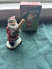 Santa sportsman vintage ceramic collectible, made by Artmark