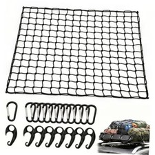 Hitro 3'x4' Roof Rack Cargo Net with 20 Hooks for Truck Bed, SUV