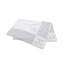 HERMES Avalon telo bagno cotone blu bianco unisex