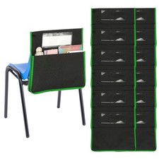 Green Chair Pockets Length 16.5" Width 15.4" Seat Sacks, 6 Pcs