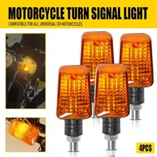 4X Rear Front Turn Signals Indicator Amber Lamp For Lights Harley Kawasaki Honda