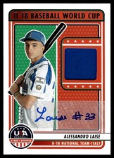 2023 Panini Stars & Stripes ALESSANDRO LAISE ITALY WORLD CUP AUTO 22/72 U18-AL