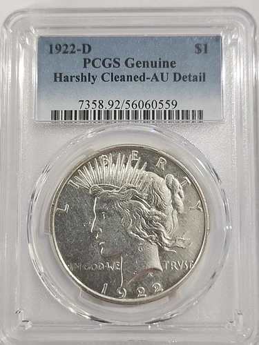 1922-D Silver Peace Dollar PCGS AU Detail