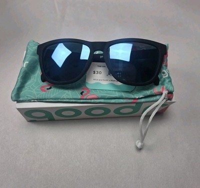 goodr OG Mick and Keith's Midnight Ramble Square Sunglasses Black Blue Running