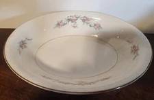 Vintage  HOMER LAUGHLIN GEORGIAN FLORAL CHINA Vegetable Serving Bowl, 9” X 7”