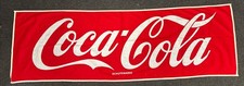 Gro&szlig;e Vintage Coca Cola Reklame Fahne Leinen Flagge 60er Jahre Werbung #526