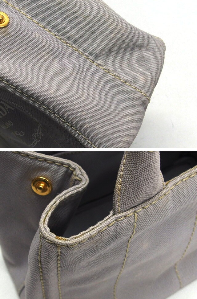 Prada Canapa Tote 2WAY Bag Light Gray 20260107 from japan thumbnail 6