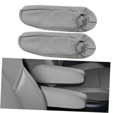 2 Pcs Car Front Seat Armrest Covers Universal Seat Arm Rest Cover Gray