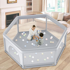 Baby Playpen 65X65 Inch Large Playpen for Babies and Toddlers Hexagonal Type Bab