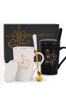 New "Mr & Mrs" His & Hers Mugs Set Gift Box Idea Wedding Anniversary Present