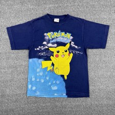 Vintage Pok mon Pikachu T-Shirt Boys Large Tie Dye Gotta Catch Them All 2000