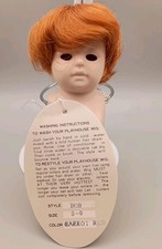 Playhouse Collections Doll Wig Bob Sz 5-6 Carrot Red Full Cap Short Straight NEW