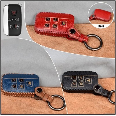 Genuine Leather Car Key Case Cover For Land Rover Range Rover Discovery Evoque