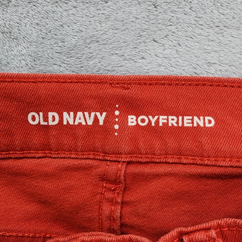 Old Navy Shorts Womens 4 Orange Berry Sorbet Boyfriend Cut Off Stretch Denim  - Image 3 of 4