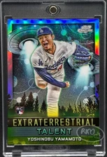 Yoshinobu Yamamoto RARE ROOKIE SPACE REFRACTOR SP INVESTMENT CARD CHROME MINT