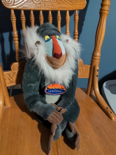 17" VINTAGE DISNEY RAFIKI MONKEY BABOON LION KING STUFFED ANIMAL PLUSH TOY W TAG