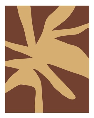 Modern Abstract Wall Art Poster - Bold Earth Tones Design Home Decor