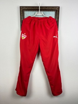 Vintage Puma Stuttgart Fußball rot Hose Soccer Herren Jogginghose sportlich G...