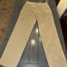 Vintage Polo Chino Ralph Lauren Pants Mens 36x36 Double Pleated Khaki