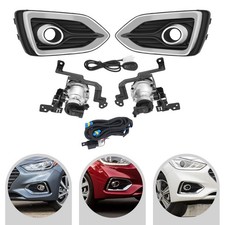1 Pair Halogen Fog Lights For Hyundai Accent Left & Right Fog Lamp 2018-2021