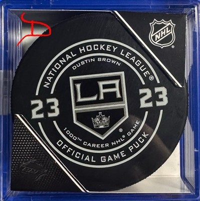 Los Angeles Kings Dustin Brown (Celebrating 1000 Nhl Games) Official Game Puck