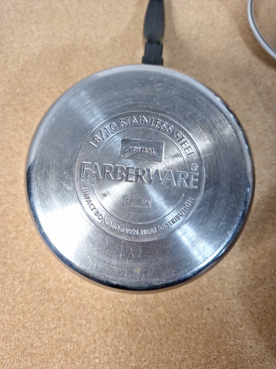 Farberware 1,2,3 Qt 18/10 Stainless Steel Impact Bonded Saucepans Pot w Lids