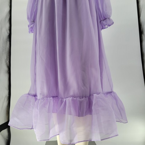 Shein Prairie Dress Womens XS Lavender Cottage Flowy Lined Victorian Coquette - Picture 7 of 21