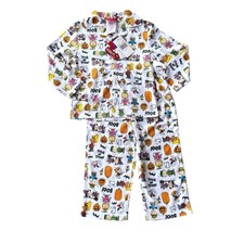 Peanuts Halloween Pajama Set - White with Colorful Print 3T NWT