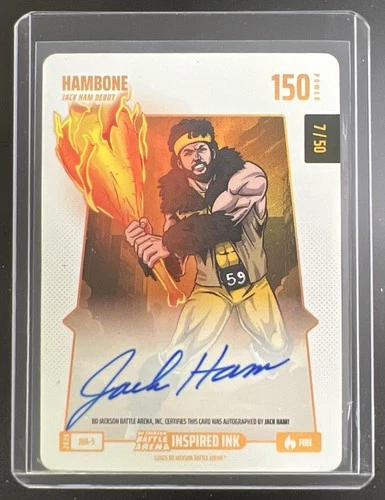 2026 Bo Jackson Battle Arena Griffey Set Hambone Fire Auto /50 #JHA-5