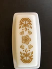 Vintage Pyrex Gold Butterflies Butter Dish