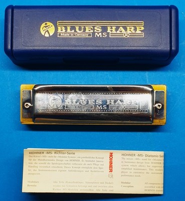Mundharmonika, Hohner MS, C Blues Harp mit original Etui