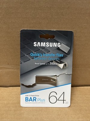 Samsung MUF 64BE3/AM 64GB BAR Plus USB 3.1 Drive   Silver