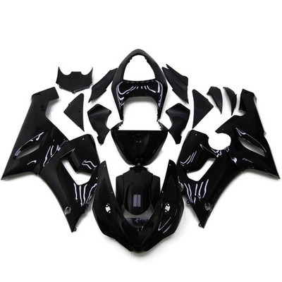 FSB Injection Glossy Black Fairing Fit for 2005-2006 Kawasaki Ninja ZX6R z002
